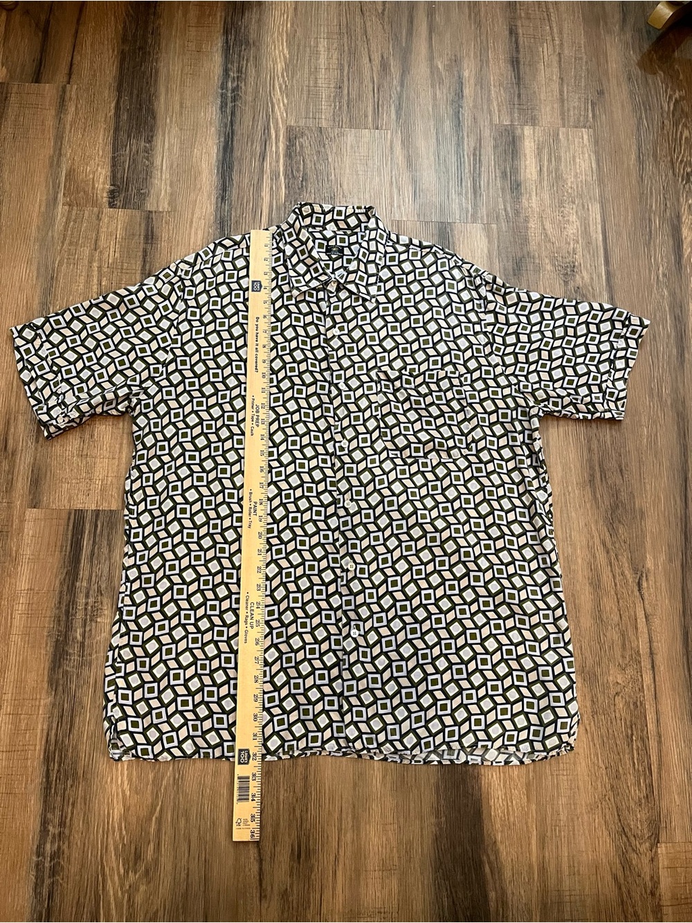 VTG Solemare Maus & Hoffman Geometric Shirt Men’s Sz XL “Vegan Silk” Multicolor - Picture 10 of 15